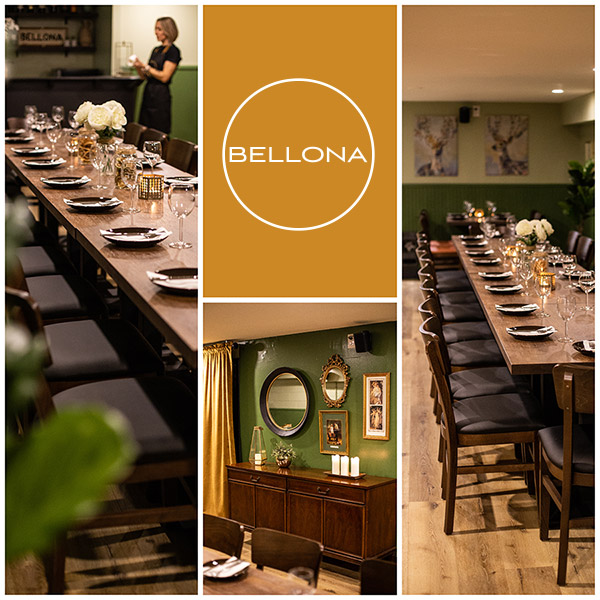 Collage of photos of Bellona's private room